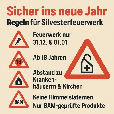 Silvesterfeuerwerk: Stadt mahnt zu Verantwortung und Einhaltung der Regeln